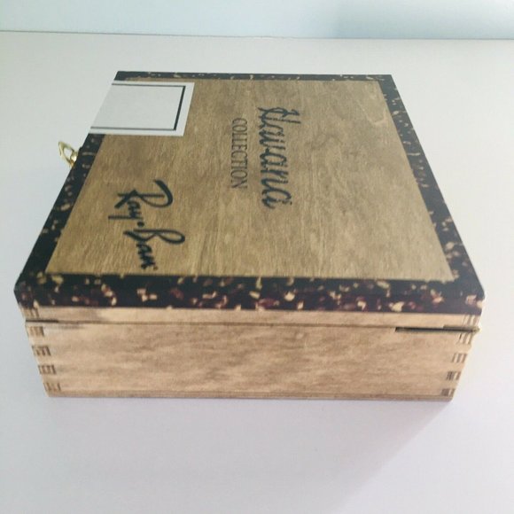 Ray Ban Sunglasses Havana Wooden Storage Case Box - Picture 8 of 11